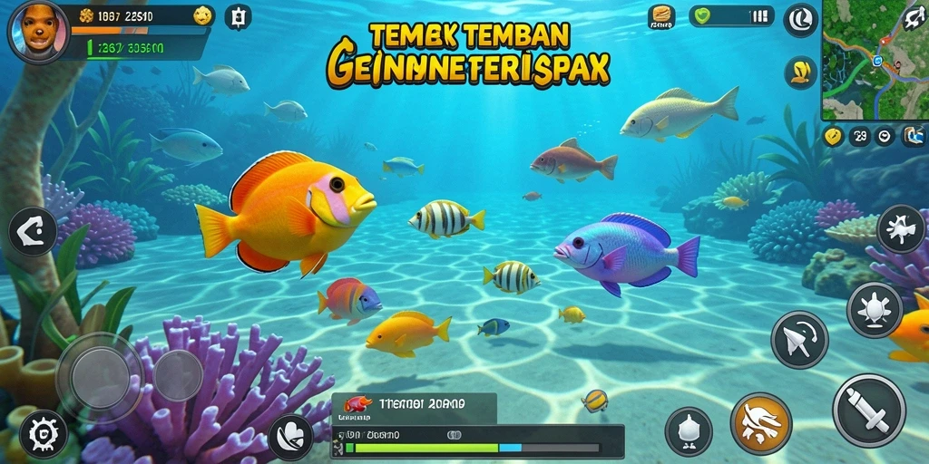 Screenshot gameplay 116X dengan aksi menembak ikan yang seru.