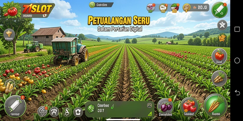Tampilan gameplay dari 171SLOT yang menarik dan interaktif dalam pertanian.