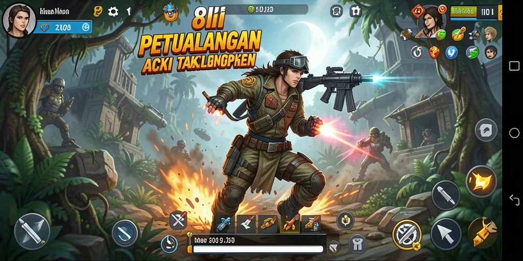 Tangkapan layar menunjukkan aksi seru dalam game 8II.