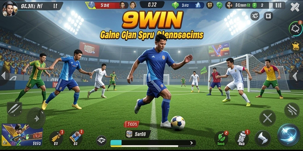 Tampilan seru gameplay 9WIN dengan aksi olahraga yang mendebarkan.
