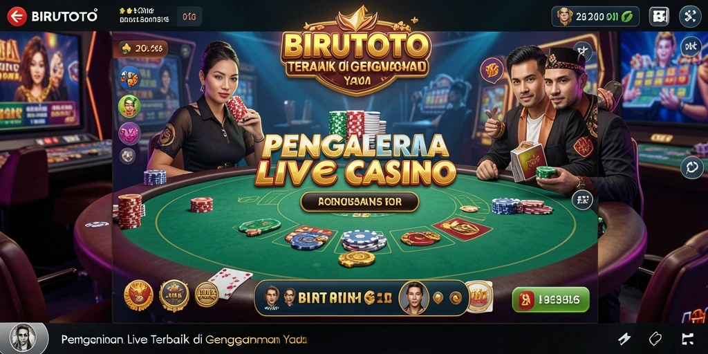 Tampilan menarik dari gameplay Live Casino BIRUTOTO yang interaktif.