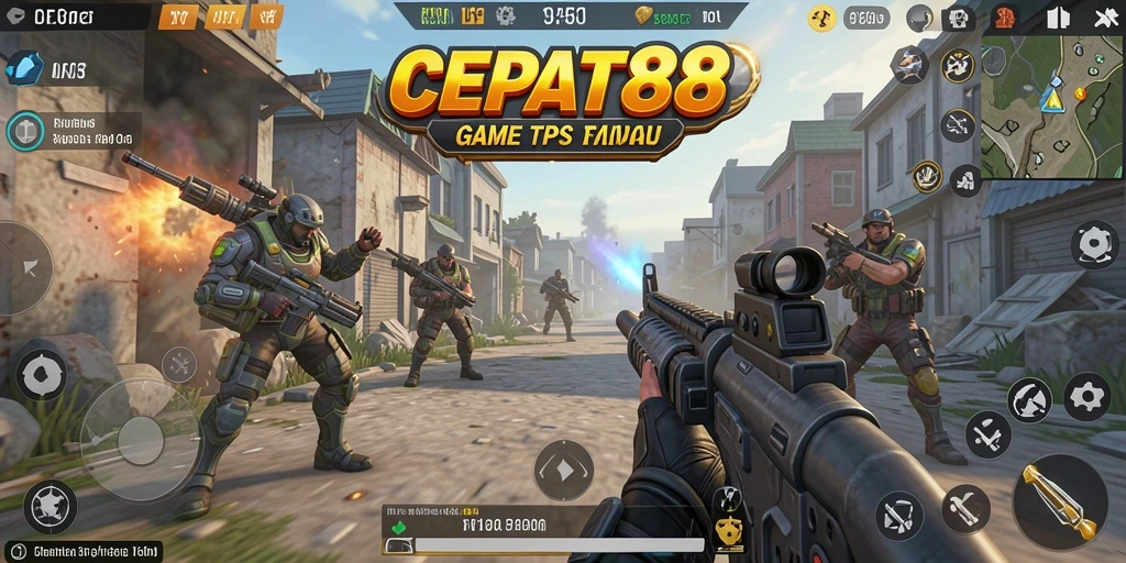 Tampilan gameplay seru dalam CEPAT88, aksi TPS yang menegangkan.