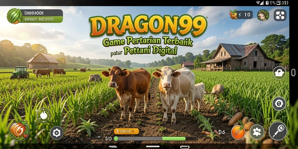 Screenshot gameplay DRAGON99 yang menampilkan aktivitas pertanian yang seru.