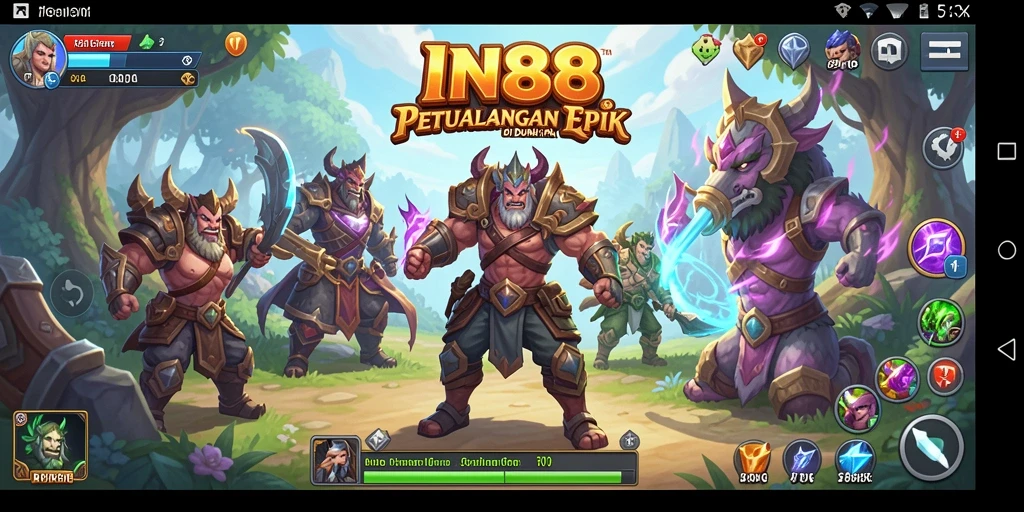 Tangkapan layar epik gameplay IN88 menampilkan pertempuran seru dan karakter yang menakjubkan.