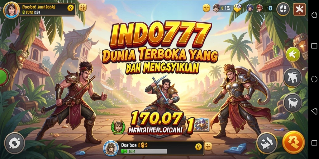 Screenshot gameplay INDO777 menampilkan petualangan mendebarkan di dunia terbuka.