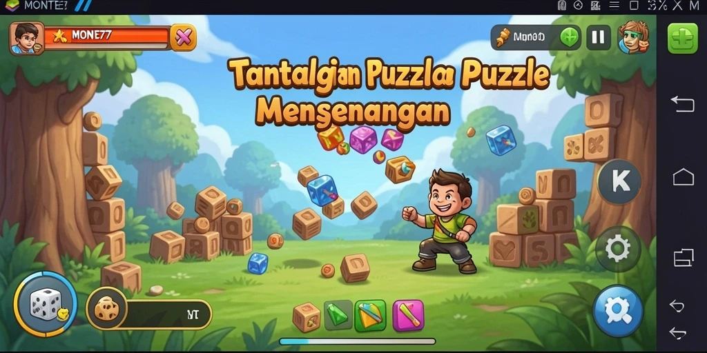 Gameplay seru dan menantang di MONTE77, penuh dengan teka-teki menarik.