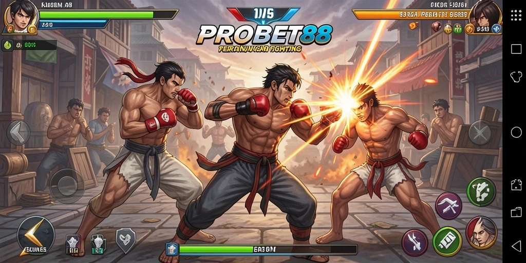 Tangkapan layar gameplay yang mendebarkan di arena pertarungan PROBET88.