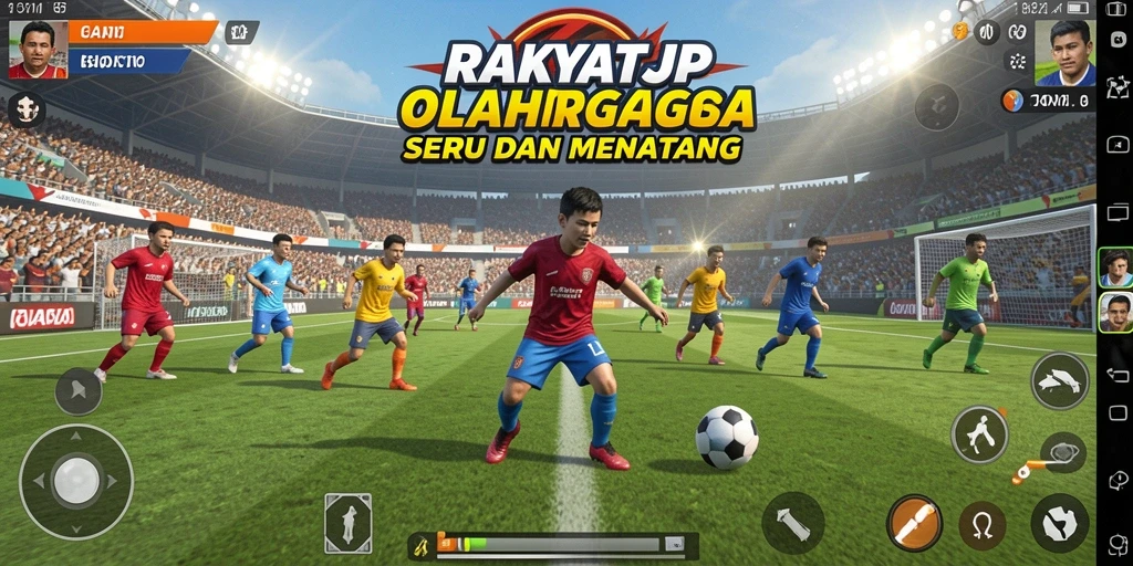 Screenshot RAKYATJP dengan tampilan gameplay olahraga yang mendebarkan.