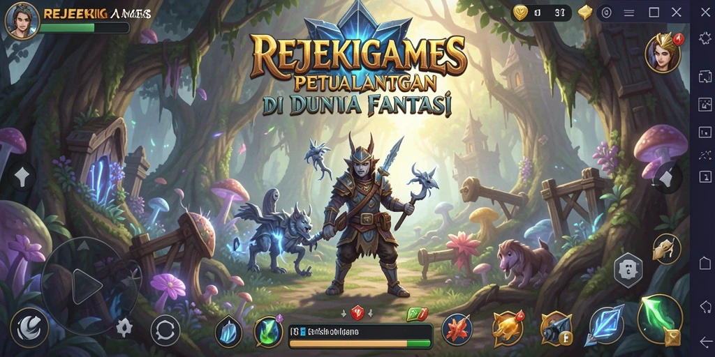 Tampilan gameplay REJEKIGAMES yang penuh aksi dan petualangan.