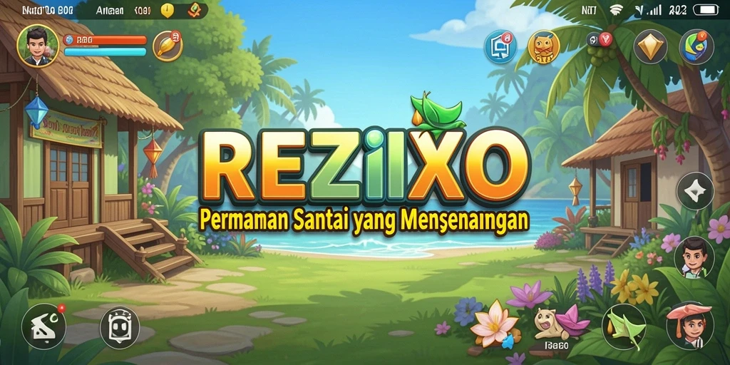 Tampilan gameplay santai dan penuh warna dari REZIXO.