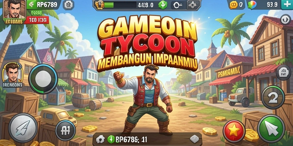 Tampilan menarik dari gameplay RP6789 yang menampilkan manajemen bisnis.