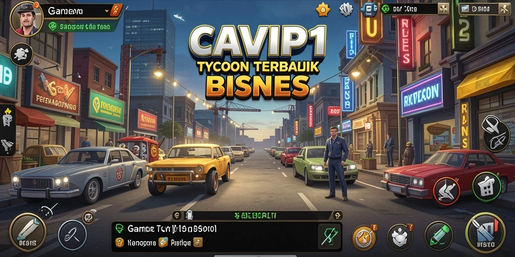 Screenshot RVIP1 menunjukkan gameplay Tycoon yang seru dan interaktif.