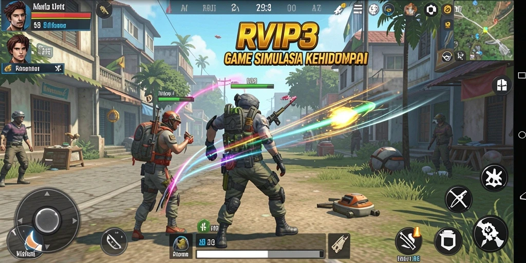 Tampilan gameplay RVIP3 yang menarik dengan interaksi karakter.