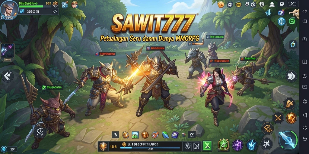 Screenshot menampilkan momen seru pertempuran dalam SAWIT777.