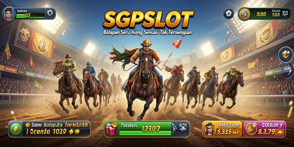 Tampilan menarik dari gameplay balapan di SGPSLOT yang mendebarkan.