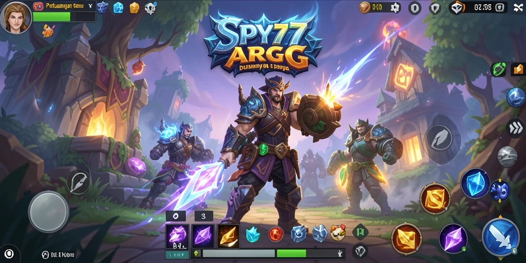 Tampilan gameplay menegangkan dalam petualangan ARPG SPY77.