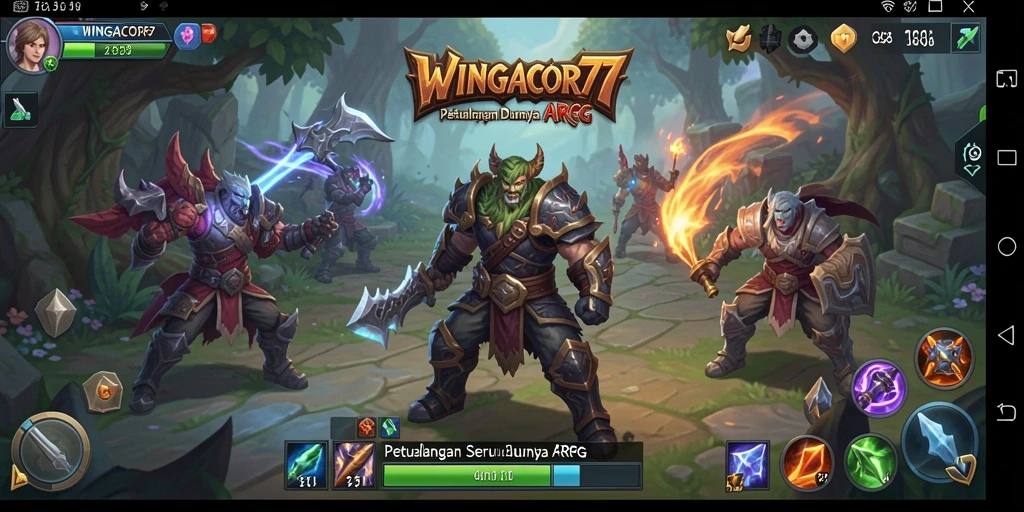 Screenshot gameplay WINGACOR77 menampilkan pertarungan seru dan grafis menawan.