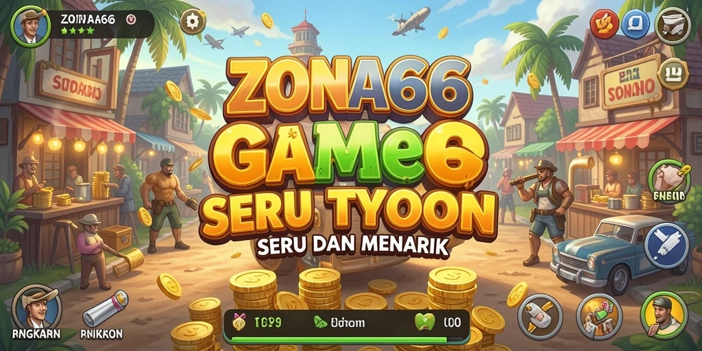 Tampilan gameplay ZONA66 yang mendebarkan dalam manajemen bisnis.